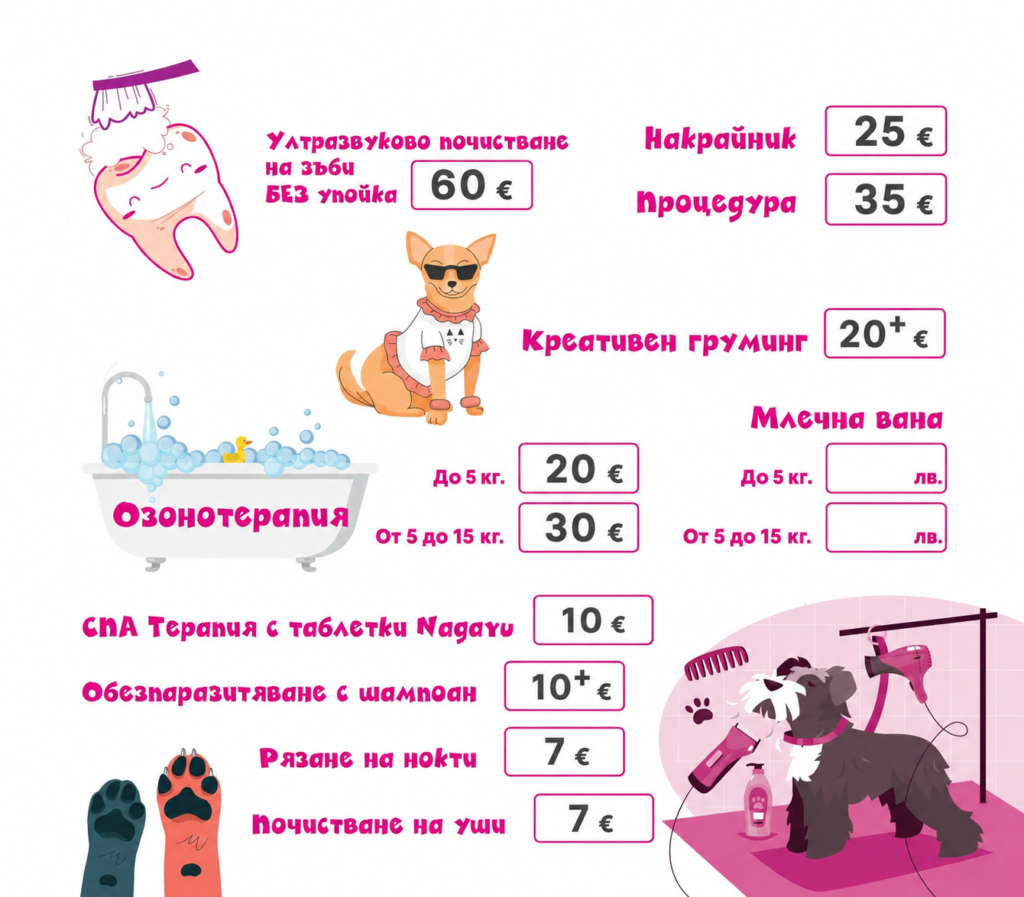 Grooming salon Happy Dog Цени